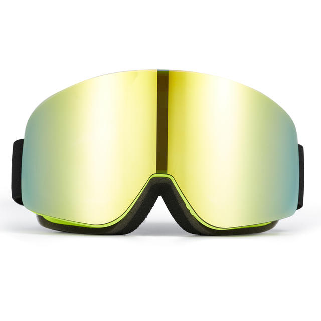 Full Protection Rimless Design Cylindrical Mirrored OTG Ski Goggles